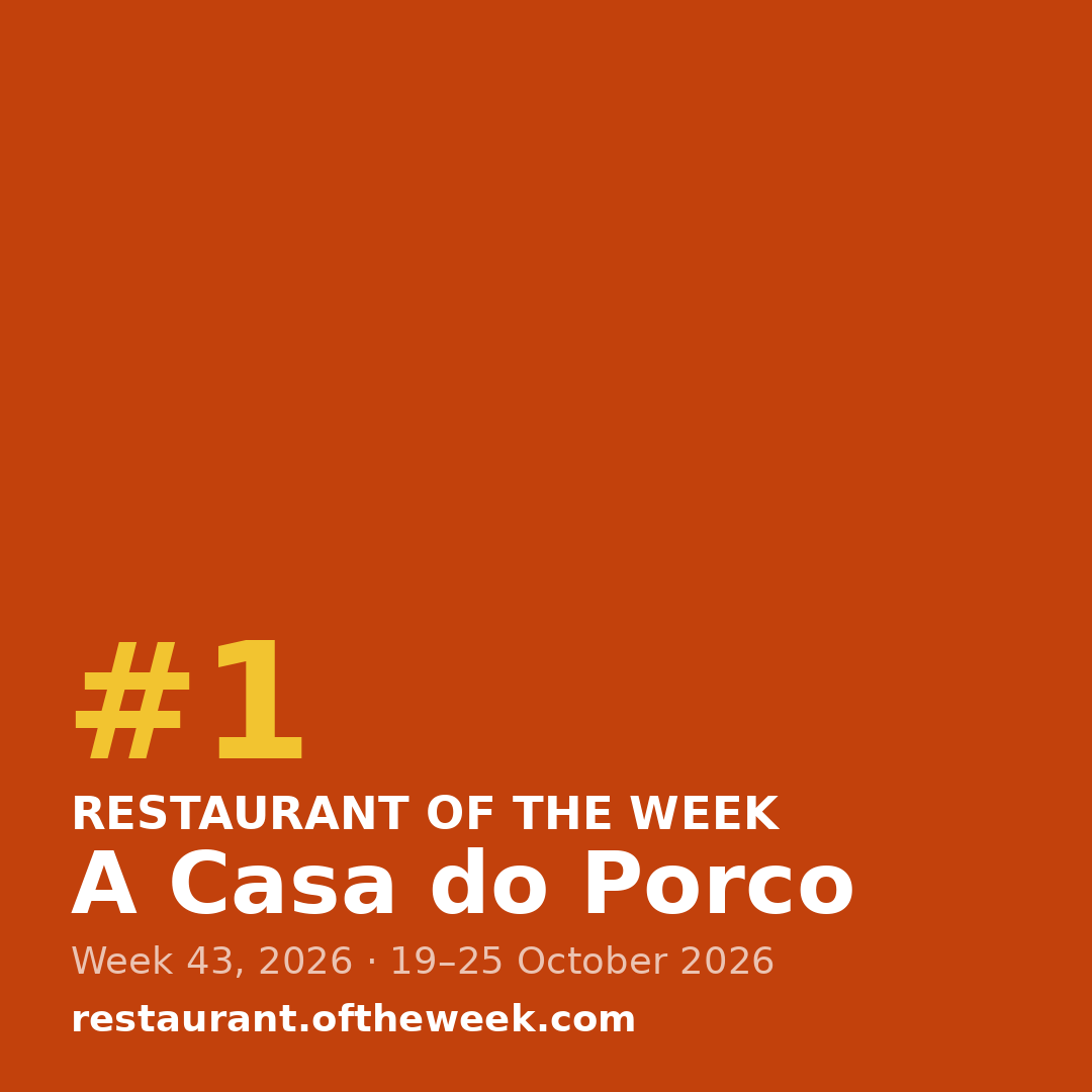Square post (1080×1080) — A Casa do Porco